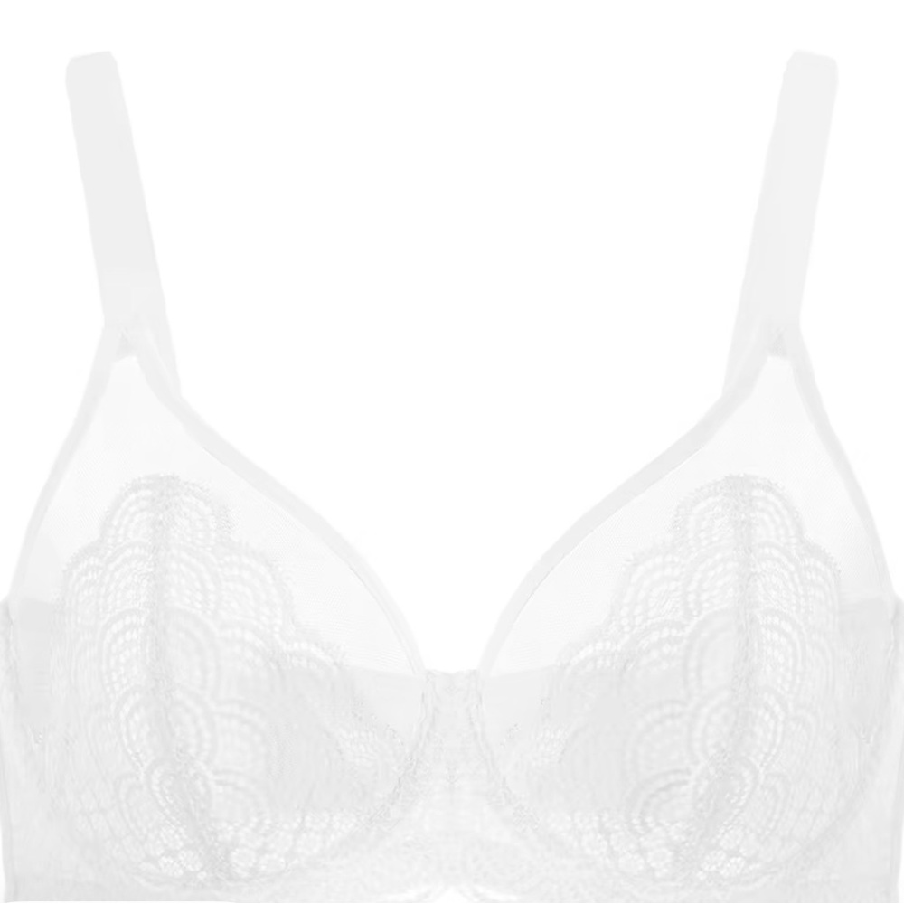 Chic White Lace Bra